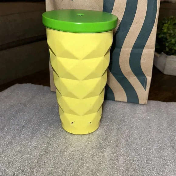 2016 Starbucks Coffee Hawaii Yellow Pineapple Cold Beverage Tumbler 16oz Grande - Picture 1 of 9
